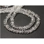 20pc - Perles de Pierre - Cristal Quartz Rondelles Boulier 5-6mm - 8741140012134 