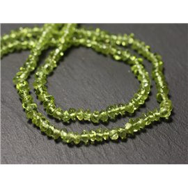 10pc - Perlas de piedra - Arandelas de peridoto 3-4mm - 8741140012158