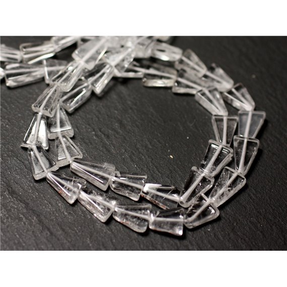 10pc - Perles de Pierre - Cristal Quartz Triangles 6-10mm - 8741140012172 