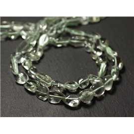 10pc - Stone Beads - Green Amethyst Prasiolite Olives 7-13mm - 8741140011601 