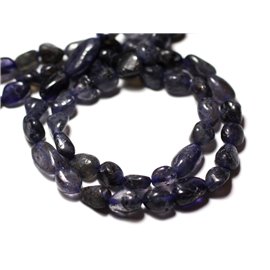 10pz - Stone Beads - Iolite Cordierite Olive 7-14mm - 8741140011656 