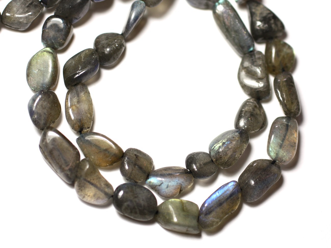 10pc - Perles de Pierre - Labradorite Olives 8-15mm - 8741140011663 