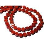 10pc - Perles de Pierre - Jaspe Rouge Palets 5-6mm - 8741140011854 