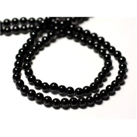 10pz - Perline di pietra - Sfere di spinello nero 3,5 mm - 8741140011540 