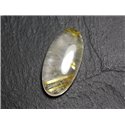 N83 - Cabochon Pierre - Quartz Rutile doré Ovale 31x15mm - 8741140002937 