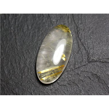 N83 - Cabochon Pierre - Quartz Rutile doré Ovale 31x15mm - 8741140002937 