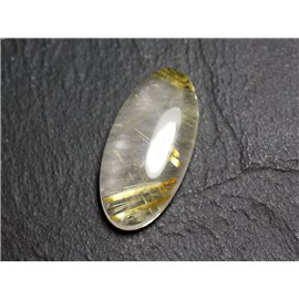 N83 - Cabochon Pierre - Quartz Rutile doré Ovale 31x15mm - 8741140002937 