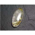 N83 - Cabochon Pierre - Quartz Rutile doré Ovale 31x15mm - 8741140002937 