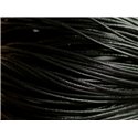 Echeveau 90 mètres - Fil Cordon Cuir Véritable Noir 1mm - 8741140011212 