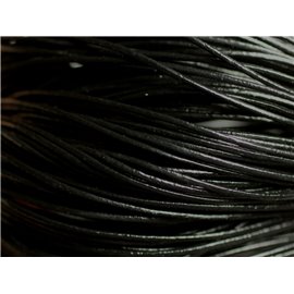 Skein 90 meters - Genuine Leather Cord Black 1mm - 8741140011212 