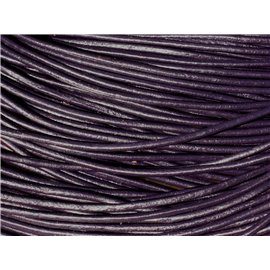 Madeja 90 metros - Hilo de cuero genuino 2mm Azul púrpura índigo - 8741140011267 