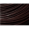 Echeveau 90 mètres - Fil Cordon Cuir Véritable 2mm Marron Café - 8741140011304 