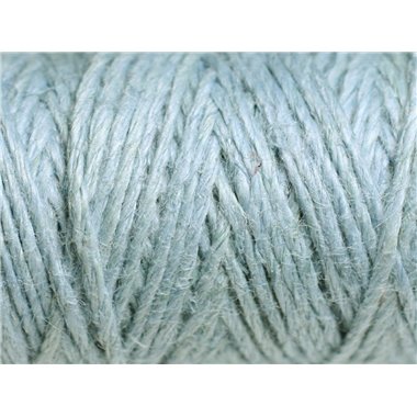 Bobine 20 mètres - Cordon Ficelle Chanvre 1.5mm Bleu Gris Pastel - 8741140011052 