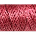 Bobine 20 mètres - Cordon Ficelle Chanvre 1.5mm Rouge Bordeaux Prune - 8741140011182 