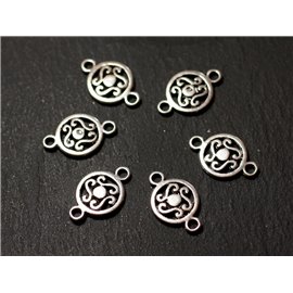 10pc - Connectors Pendants Earrings Silver Metal Celtic Triskel 18mm - 8741140010468 