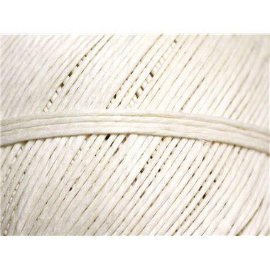 Bobine 85 mètres - Cordon Ficelle Lin 1mm Blanc crème - 8741140010840 