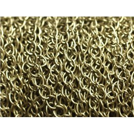 Rolle ca. 100 Meter - Appret Kette Metall Gedrehte ovale Glieder 5x4mm Braun Bronze - 7427039735667