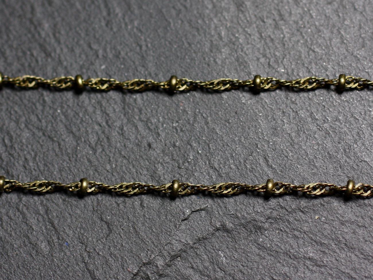 Bobine 100 mètres - Chaîne Mailles et Perles Métal Bronze Qualité 1.8 - 2mm - 8741140010826 