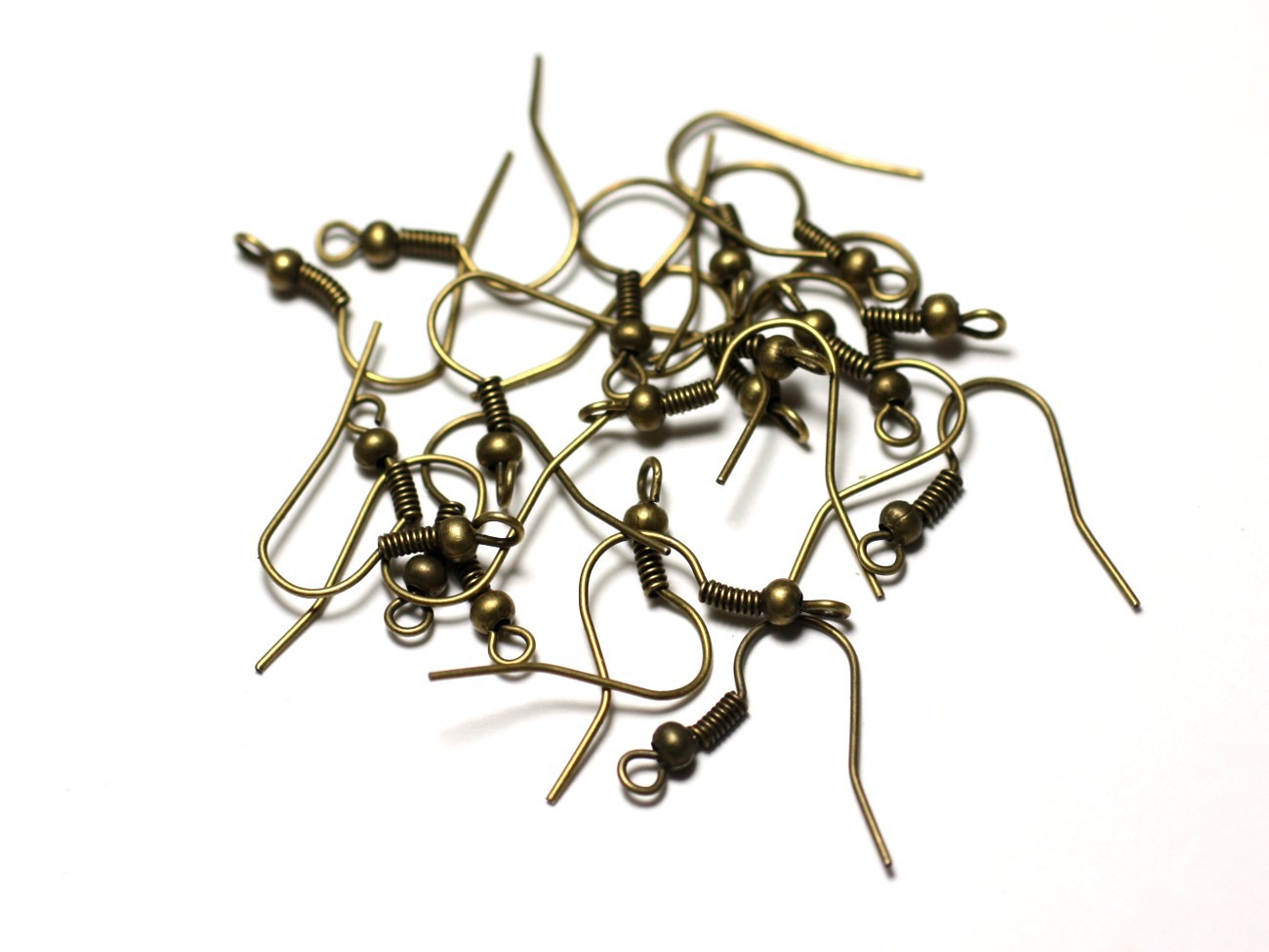 50pc - Crochets Boucles d'Oreilles Métal Bronze qualité 18mm - 8741140010796 