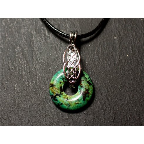 1pc - Bélière Porte Donut Métal Argenté Celtique Filigrane 28mm - 8741140010420