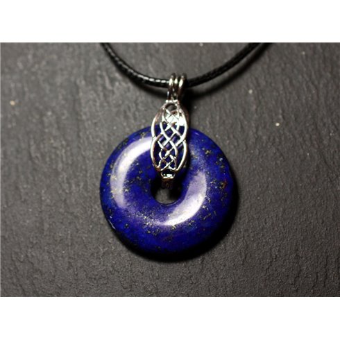 1pc - Bélière Porte Donut Métal Argenté Celtique Filigrane 28mm - 8741140010420 