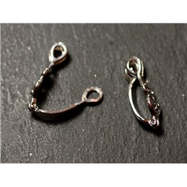 1pc - Bélière Porte Donut Métal Argenté Coeur Spirale Filigrane 20mm - 8741140010437  1pc - Bélière Porte Donut Métal Argenté Coeur Spirale Filigrane 20mm - 8741140010437