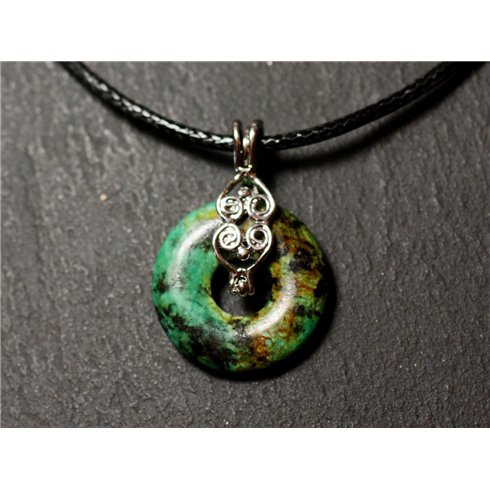 1pc - Bélière Porte Donut Métal Argenté Coeur Spirale Filigrane 20mm - 8741140010437