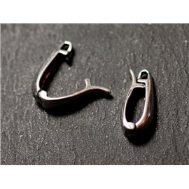 1pc - Bélière Support Porte Donut Métal Argenté Clip 16mm - 8741140010444  1pc - Bélière Support Porte Donut Métal Argenté Clip 16mm - 8741140010444