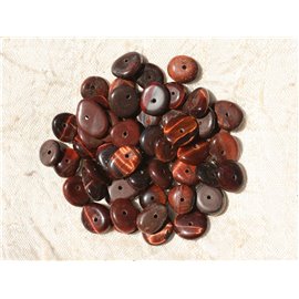 10pc - Stone Beads - Bull's Eye Chips Palets Rondelles 8-13mm - 4558550017659