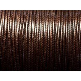 5 metri - Cordino in cotone cerato rivestito di qualità 2 mm Brown Coffee Brown - 8741140010307 