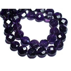 2Stk - Steinperlen - Amethyst Facettierte Palets 10mm - 8741140007642 