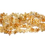 20pc - Perles Pierre Citrine Rocailles Chips 5-10mm Jaune Orange Transparent - 8741140008243