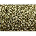 2 metres - Appret Chaine Métal Marron Bronze Maillons ovales torsadés 5x4mm - 7427039735650