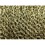 2 metres - Appret Chaine Métal Marron Bronze Maillons ovales torsadés 5x4mm - 7427039735650