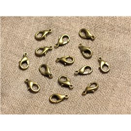 20Stk - Verschlüsse Karabiner Metall Bronze Qualität 12mm - 4558550030863 