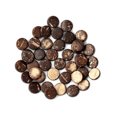 20pc - Perles Bois de Coco Palets 10-11mm Marron -  4558550001184 