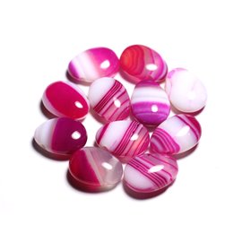Pendente in pietra semipreziosa - goccia di agata rosa 25 mm - 4558550092151 