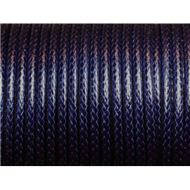 3 metres - Fil Corde Cordon Coton Ciré 3mm Bleu Marine Nuit - 4558550009975