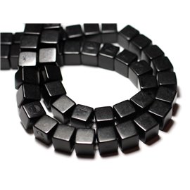 20pc - Cubi sintetici ricostituiti perline turchesi 8mm Nero - 8741140009172 