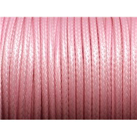 3 metri - Cordoncino in cotone cerato 3 mm Rosa chiaro - 4558550004802 