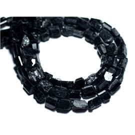 2pc - Stone Beads - Raw Black Tourmaline Sticks 6-15mm - 8741140007987 