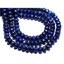 6Stk - Steinperlen - Lapislazuli Facettierte Unterlegscheiben 8x5mm - 8741140007857 