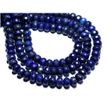 6pc - Perles de Pierre - Lapis Lazuli Rondelles Facettées 8x5mm - 8741140007857 