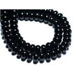 10pc - Perles de Pierre - Onyx Noir Rondelles 8x5mm -  8741140007895 