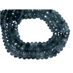 20pc - Perles de Pierre - Jade Rondelles Facettées 6x4mm Gris Anthracite Noir - 8741140008168 20pc - Perles de Pierre - Jade Rondelles Facettées 6x4mm Gris Anthracite Noir - 8741140008168