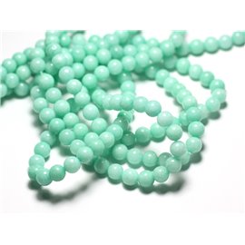 20st - Stenen Kralen - Jade Ballen 6mm Lichtgroen Pastel Turquoise - 4558550025289 