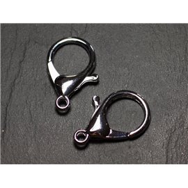 2pc - Large Lobster Clasps Keychain 34mm Silver Metal Quality - 8741140008755 