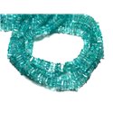 10pc - Perles de Pierre - Apatite Carrés Heishi 3-4mm - 8741140008878 