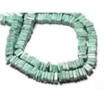 10pc - Perles de Pierre - Amazonite Carrés Heishi 5-6mm - 8741140008854 