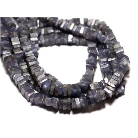 10pc - Stone Beads - Tanzanite Heishi Squares 3-4mm - 8741140008960 